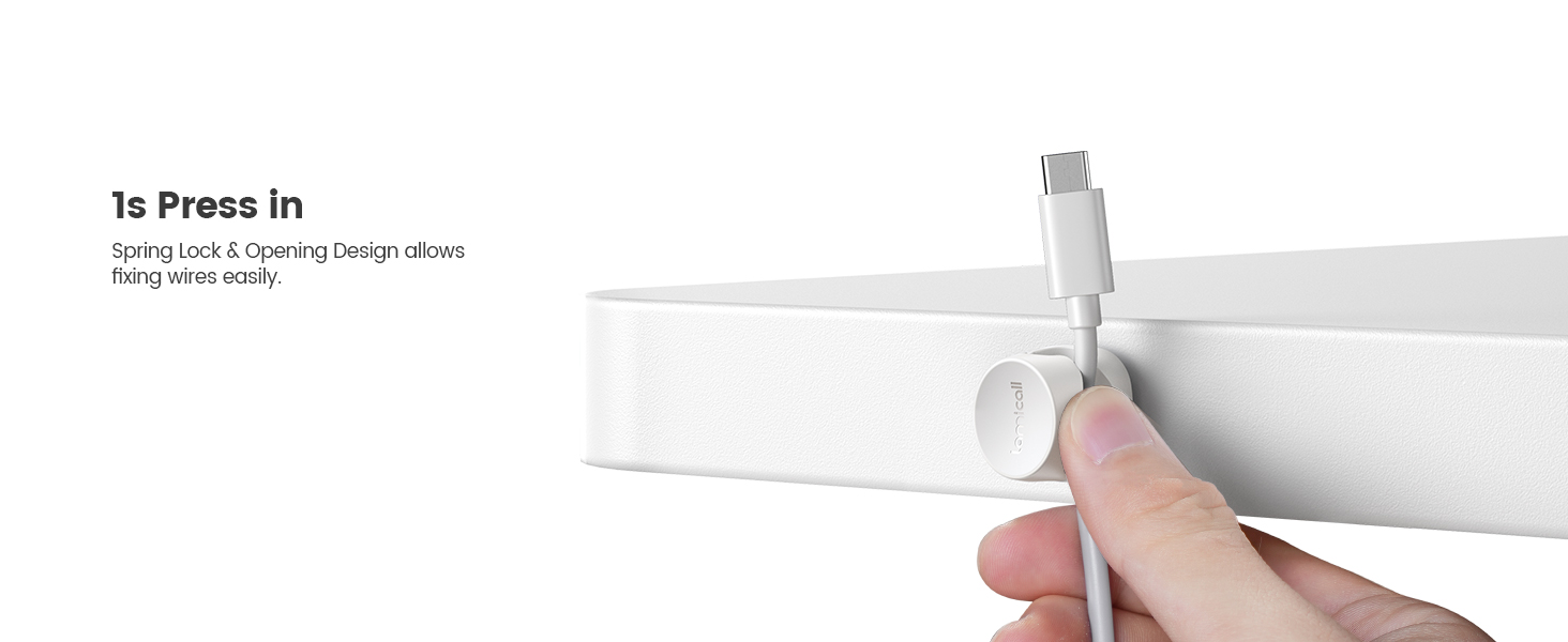 cable clips spring cord organizer cable management for desktop table side