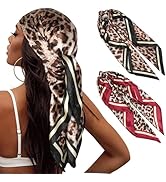 MaopaoBeauty 2PCS Head Scarf for Women's Hair 35" Square Head Scarf