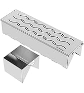 Skyflame Stainless Steel Smoker Box with Canister Can, Double V-Shape BBQ Wood Chips Smoky Box De...