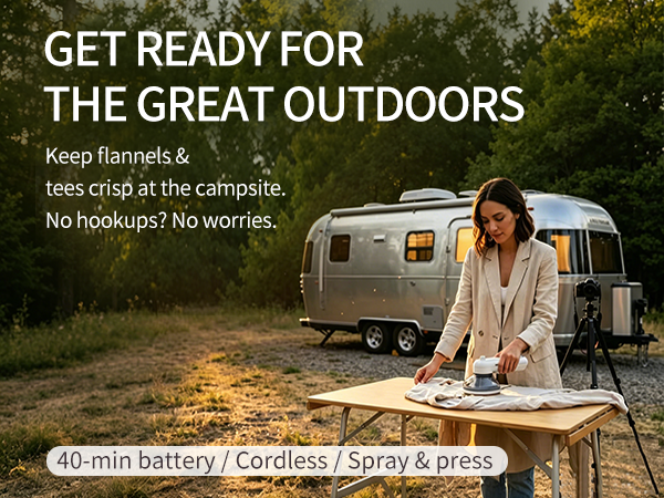 Keep flannels &amp;amp; tees crisp at the campsite. No hookups? No worries.