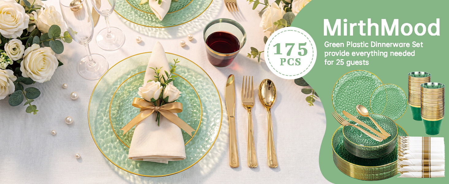 green plastic plates