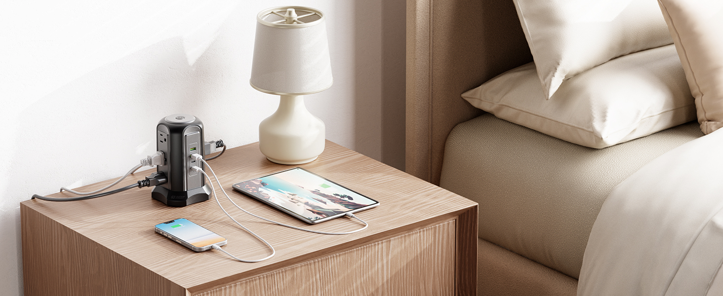 desk organization charging station