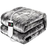 PFASDFW Heated Electric Blanket Throw 50''x60'' - Fast Tie-Dye Heating Blanket, Washable Heat Bla...