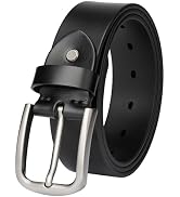 TYWestyles Men's 1.5" Everyday Leather Belt Solid Leather for Work Business and Casual