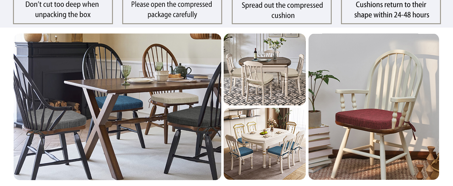 chair pads for dining chairs set of 4