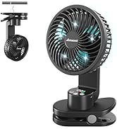 AMACOOL Desk Fan, Quiet Small Desktop Table Fans - 30Hrs Running, 270°Tilt, 90°Oscillating, Easy ...
