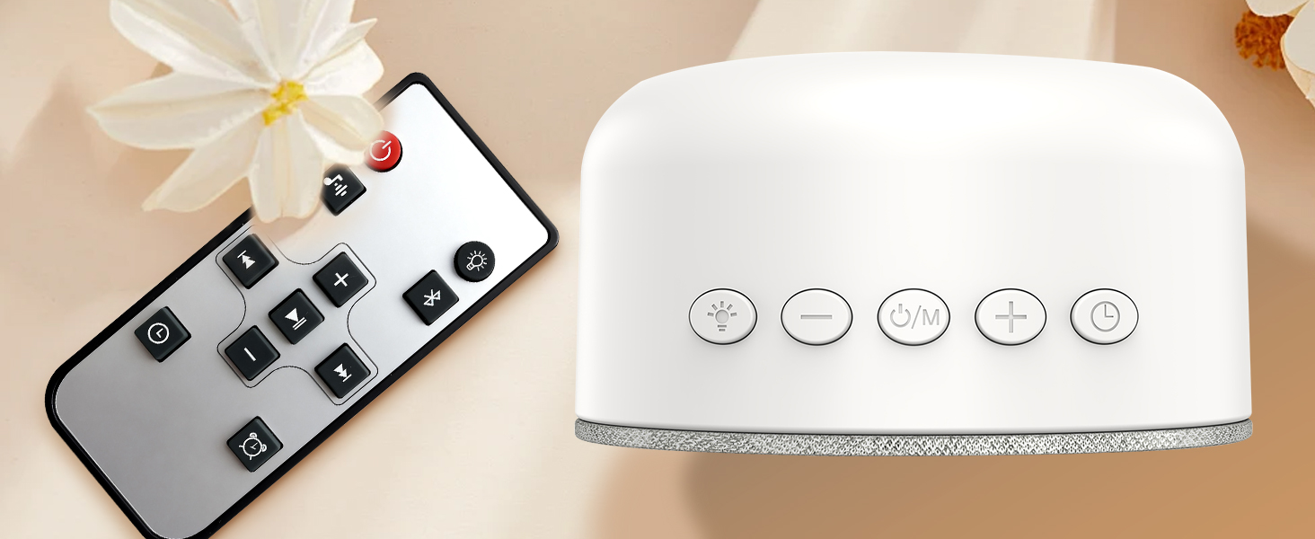 Night light alarm clock with white noise