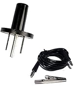 Static Care ESD Grounding Cable with Alligator Clip 8' Long with Banana Jack Outlet Plug Adapter ...