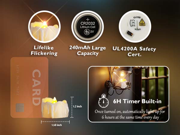 timer tea lights candles