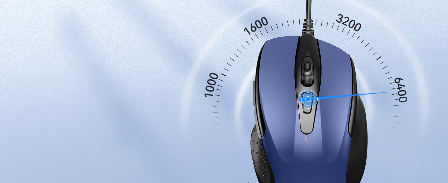 a mouse with a speed display on the screen