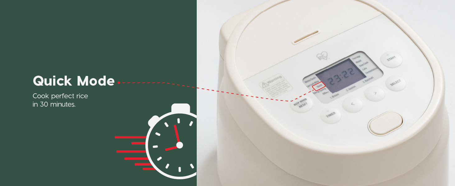 IRIS USA Micom Japanese Rice Cooker, 3-Cup Uncooked/6-Cup Cooked, Fuzzy Logic Kitchen Appliance