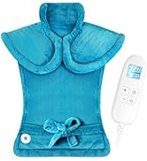 Heating Pad for Neck and Shoulders and Back Pain Relief, FLUFFYWARMTH Birthday Gifts for Women Me...