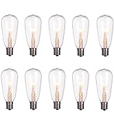 GOOTHY ST40 Edison Replacement Bulbs, C9/E17 Intremediate Screw Base Clear Glass Light Bulbs UL L...