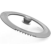 Tempered Strainer Lid for Stockpot Pot Pasta Pot Soup Pot with Heat Resistant Silicone Rim Glass ...