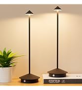 Aoceley 2-Pack 6000mAh Rechargeable Led Table Lamps,Outdoor Cordless Table Lamp Waterproof Portab...