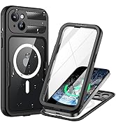 Lanhiem Magnetic for iPhone 15 Case, IP68 Waterproof Dustproof Case, [Compatible with Magsafe] [B...