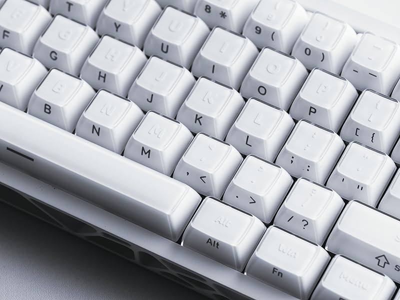 Womier White Jelly Keycaps, Keycaps for Mechanical Keyboard,PBT KEYCAPS