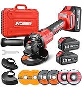 AOBEN Cordless Angle Grinder 4-1/2 inch, 21V Battery Grinder Tool, Power Electric Grinders, Brush...