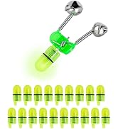 OHOH 20 PCS LED Fishing Light, Waterproof Fishing Bite Alarm Light Bulb Replacement, LED Night Fi...