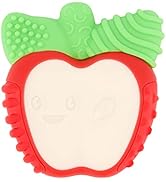 Infantino Lil' Nibbles Vibrating Apple Baby Teether, Sensory Exploration and Teething Relief with...