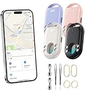 TECKNET 3-in-1 Air Tracker Tag 4-Pack (iOS Only), Rechargeable Smart Bluetooth Tracker, 100dB Ala...