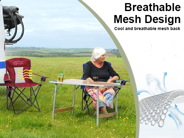 outdoor mesh camping folding chair