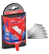 DIYSELF Utility Knife Blades 100 Pack, Box Cutter Blades Refills with Dispenser, Razor Blades Uti...