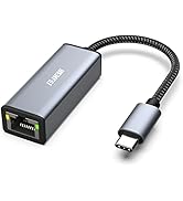 USB-C to Ethernet Adapter, Benfei USB Type-C (Thunderbolt 3) to RJ45 Gigabit Ethernet LAN Network...