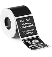 NIIMBOT Black Labels 40x40mm(1.57'' x 1.57''), Only for M2 Label Maker, Suitable for Essential Oi...