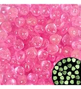 100pc Sparkling Glow Rocks Glow in The Dark Pebbles Outdoor Glowing Rocks for Fish Tank Luminous ...