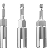 3 Pack 1/4" Hex Shank,Power Wing Nut Driver Set,Slot Wing nuts Drill Bit Socket Wrenches Tools Se...