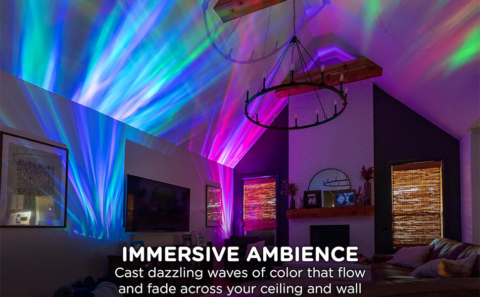 2-in-1 Northern Lights Projector Effect Show