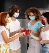 TeNice Masks Disposable 100 Pack, Colorful Face Mask for Adults, Individually Wrapped 4 Ply Extra...