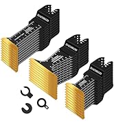 DAEMKOD 30 Pack Titanium Oscillating Tool Blades Metal Cutting, Professional Saw Blades for Soft ...