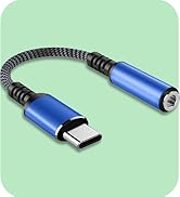 USB C to 3.5mm Headphone Jack Adapter for iPhone 15/15 Pro/Pro Max/Plus, USB C to Aux Audio Dongl...