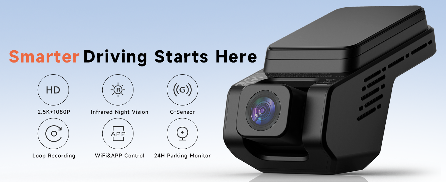 GT803 front and inside dash cam