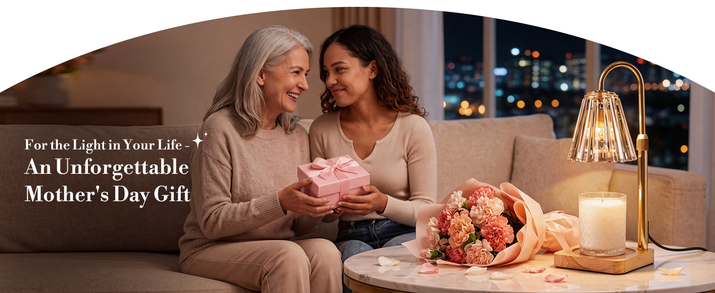 mothers day gifts and decoration, marycele candle warmer lamp with timer and dimmer, adjustable