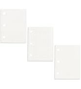 3 Pack Mini Binder Filler Paper Planner Refills 3 Holes Punched Refill Papers Beige Color Loose L...