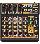 Audio Mixer D Debra Audio Mini6 Portable 6-Channel DJ Mixer Console, Sound Mixing Board with USB ...