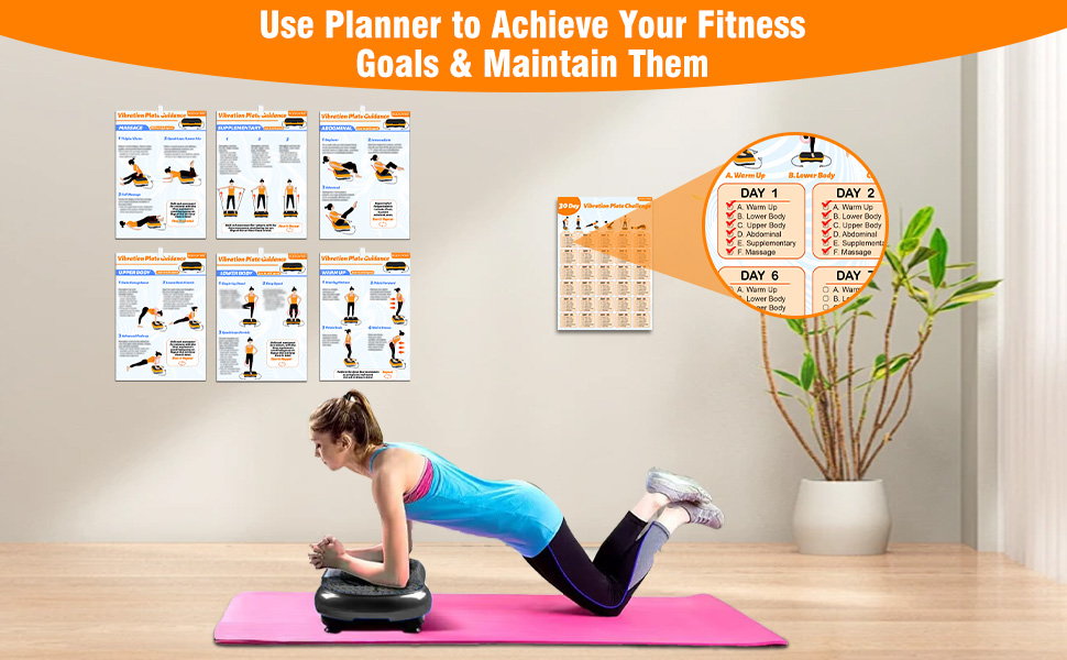 use vibration plate planner to achieve goals and maintain them