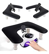 Arm Rest for Nails Tech with Adjustable Base,U shaped Comfortable Manicure Nail Hand Rest Stand P...