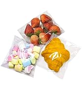 5x7 Inches Self Sealing Cookie Bags, 100Pcs Clear Plastic Resealable Cellophane Bags for Packagin...