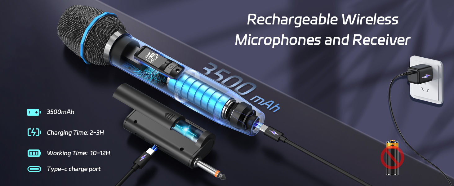 Rechargeable microphones