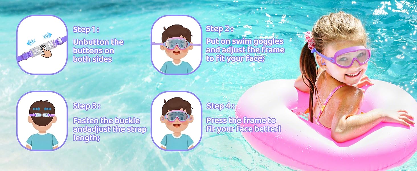 kids goggles for swimming 3-5