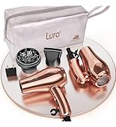 LURA Dual Voltage Travel Hair Dryer with Diffuser,Travel Blow Dryer Mini with EU Plug and UK Plug...