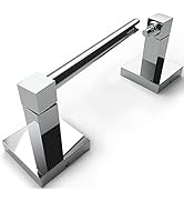 Ruacq Toilet Paper Holder Chrome Double Post Pivoting Square Tissue Holders Roll Holder Hangers T...