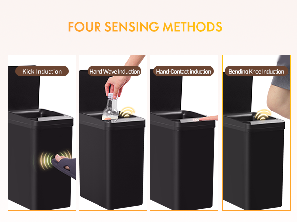 bathroom trash can touchless