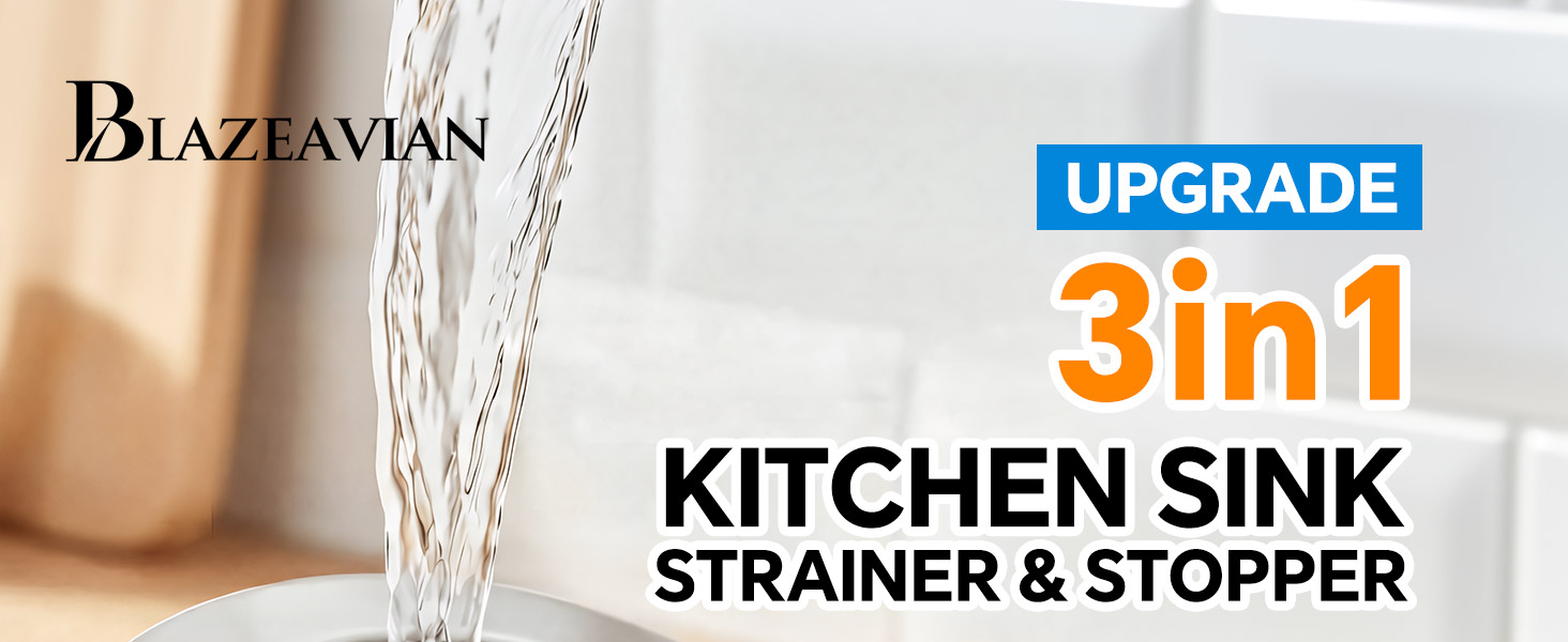 Kitchen Sink Drain Strainer Silver 2pcs PC01