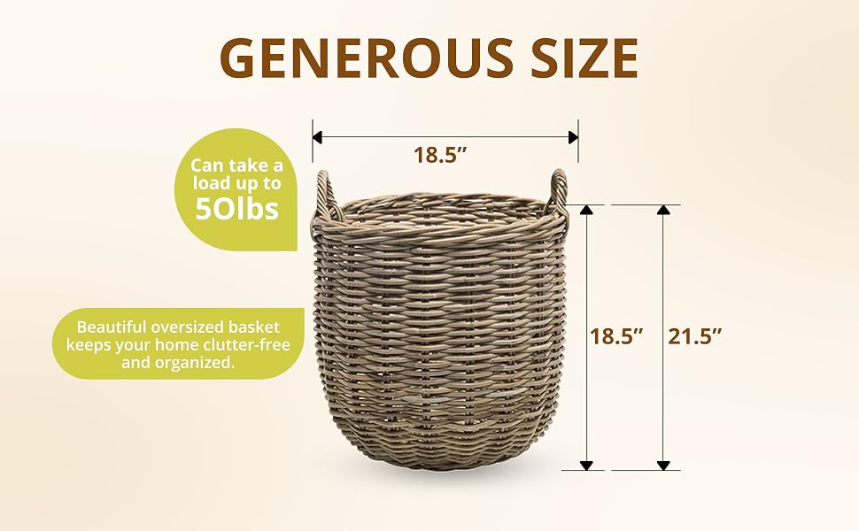 Rattan Kobo Round Storage Basket
