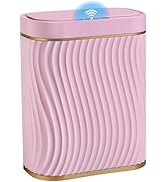 Bathroom Small Trash Can with Automatic Touchless Lid, 2.6 Gallon Smart Garbage Can Narrow Waterp...